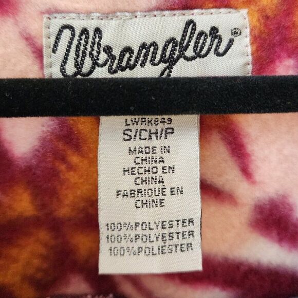 Wrangler Wrancher Fleece Shirt | Aztec South Western Print Long Sleeve | Small - Picture 8 of 8